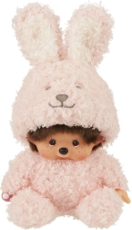 Păpușă Monchhichi în design de iepuraș 16 cm