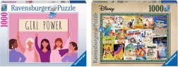 Ravensburger set 2× puzzle 1000 piese – Disney Vintage Movie Posters și Girl Power