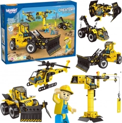 Woopie set de construcție vehicule de poliție 6 în 1 STEAM