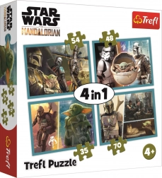 Puzzle 4în1 MANDALORIAN și lumea sa (35–70 piese) TREFL