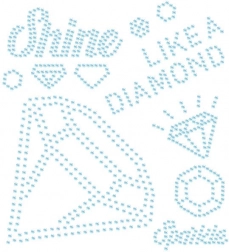 Aplicație termocolantă cu pietricele – strălucește ca un diamant