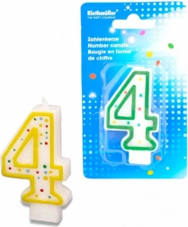 Lumânare pentru tort numărul 4, 7,3 cm