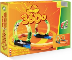 Pistă auto cu lansator 360 cu buclă dublă