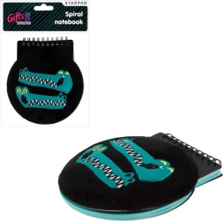 caiet plușat crocodil