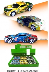 Model metalic de mașină sport cu uși care se deschid și funcție pull-back