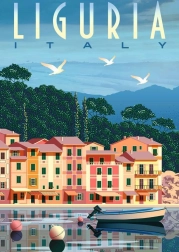 Puzzle Ravensburger Carte poștală din Liguria 1000 piese
