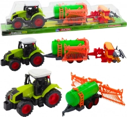 tractor agricol cu cisternă și greblă de fân – set pentru copii