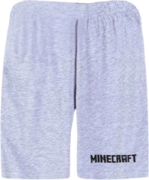 Șorturi gri Minecraft