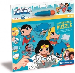 Clementoni Puzzle cu Pictură cu Apă: DC Super Friends cu 15 Piese