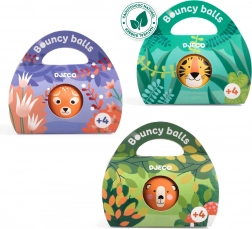 Minge săritoare din cauciuc natural cu motive de animale sălbatice DJECO