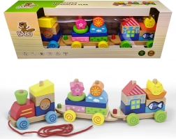 Tren de lemn pliabil pentru copii