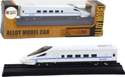 Model colecționar tren alb 1:48 metalic