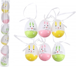 Ouă decorative din plastic colorate 6 cm