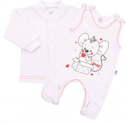 Set pentru bebeluși New Baby Mouse alb 86 (12–18 luni)