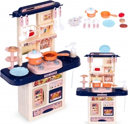 Bucătărie pentru copii cu sunete, lumini LED și chiuvetă, 10 accesorii – Bucătărie