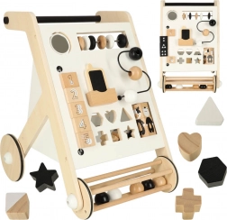 Premergător din lemn cu tablă interactivă și cutie de sortare