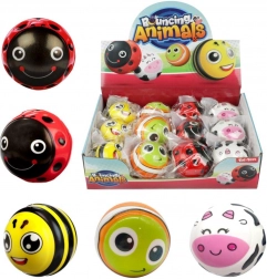 minge săltăreață cu animăluțe 6 cm din cauciuc