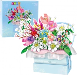 Set de construcție Buchet de flori cu lumini LED