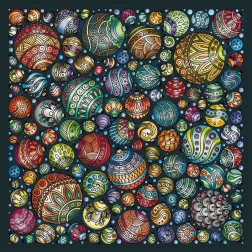 Puzzle pătrat Palapeli – bile colorate, 248 piese