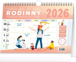 Notique calendar de planificare săptămânal pentru familie cu cârlig 2026