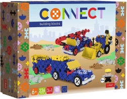 Set de construcție 3‑în‑1 utilaje și SUV cu remorcă TREFL Connect
