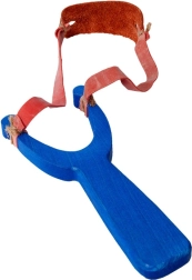 Praștie din lemn albastră