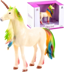 Figurină unicorn cu coamă curcubeu – Unicorn