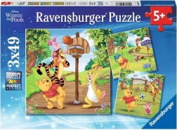 Puzzle Ursulețul Winnie 3x49 piese de la Ravensburger