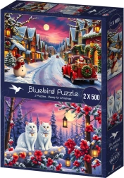 Puzzle Pregătiți de Crăciun 2×500 piese BLUEBIRD