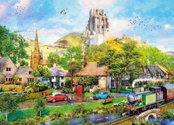 Puzzle Sub castelul Corfe 1000 piese