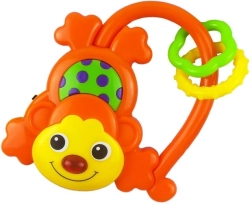 Zornăitoare pentru copii cu sunet Baby Mix, maimuțică, portocaliu