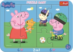 TREFL Puzzle Baby Purcelușul Peppa 2în1, 10 piese