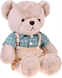 ursuleț de pluș Franek 58 cm cu cămașă vintage verde