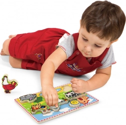 Studo Wood Puzzle cu Animăluțe la Fermă