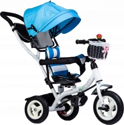 Tricicletă cu baldachin rotativ și roți din cauciuc rezistente ECOTOYS