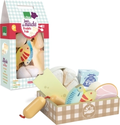 Vilac set din lemn cu alimente proaspete