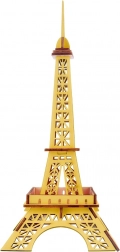 Puzzle 3D din lemn Turnul Eiffel Galben
