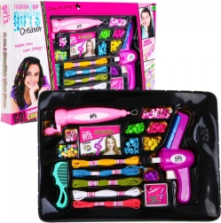 Set de mărgele pentru păr și brățări 2-in-1 pentru copii 5+ cu dispozitive de înșirat și de împletit