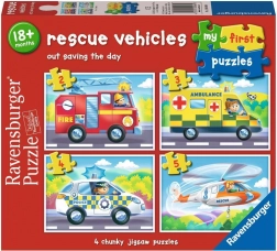 Ravensburger puzzle-ul meu primul: Vehicule de salvare 4 în 1