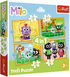 Puzzle 4în1 Cunoaște-l pe Milo și prietenii lui