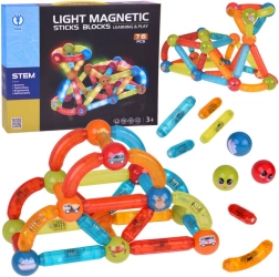 Set magnetic colorat Jokomisiada cu iluminare LED