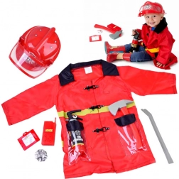 Costum de pompier pentru copii cu set de accesorii
