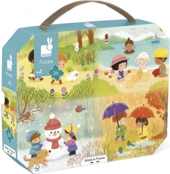 JANOD Puzzle în geantă Cele patru anotimpuri 36 piese