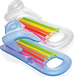 Saltea plutitoare gonflabilă cu spătar și suport pentru băuturi INTEX