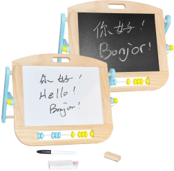 2Kids Toys tablă de birou magnetică dublă, cu abac