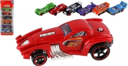 Set de mașinuțe de curse 6 buc, metal și plastic, 8 cm, rulare liberă