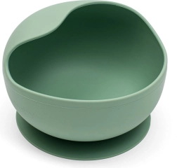 Castron din silicon cu ventuză verde New Baby