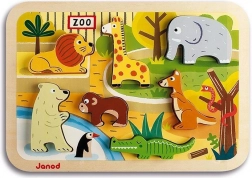Puzzle din lemn ZOO JANOD Chunky