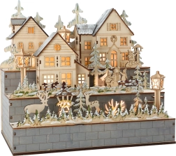 Lampă din lemn Small Foot Târgul de iarnă