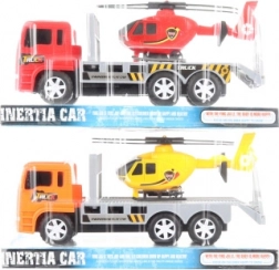 Camion din plastic cu elicopter pentru copii